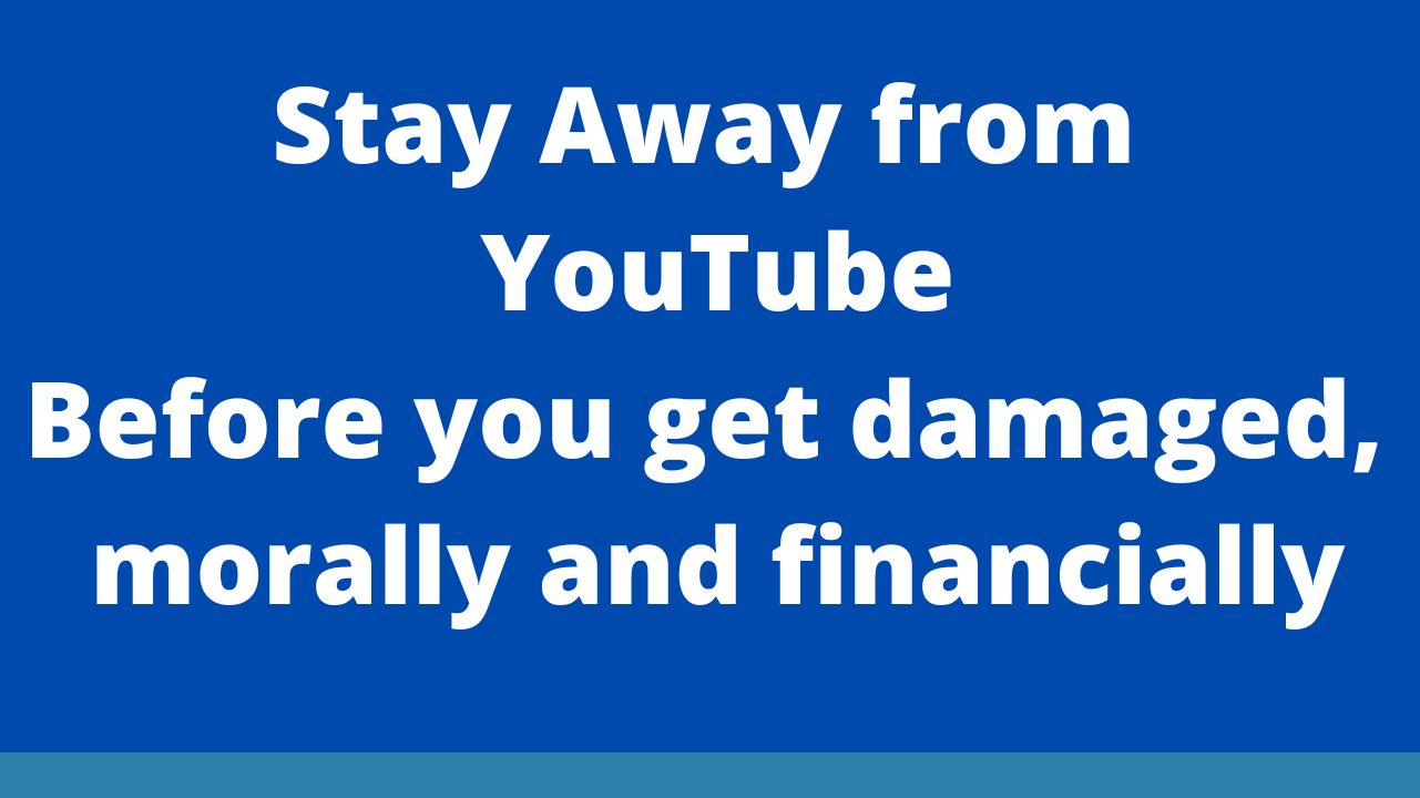 Video Creators Need a Safer Platform Than @YouTube – Please Stay Away From YouTube