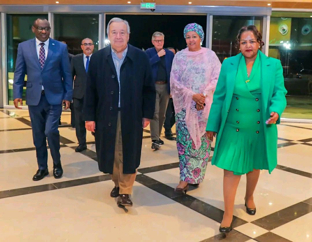 António Guterres, the United Nations Secretary-General, arrived in Addis Ababa to attend the annual United Nations and African Union conference