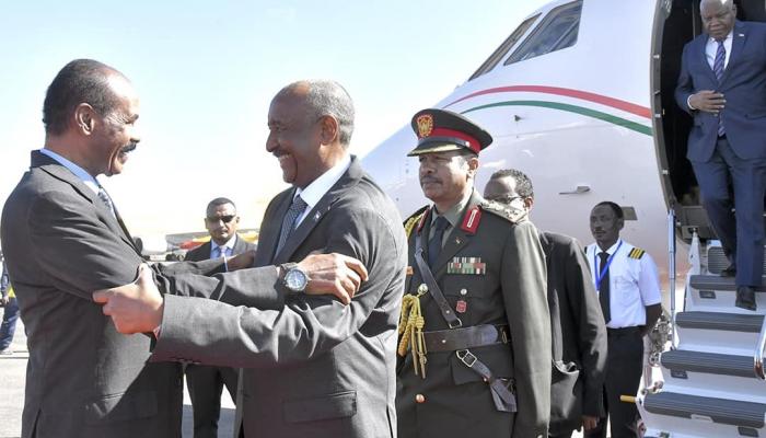 General Abdel Fattah Al Burhan, the Chairman of the Sovereign Council of Sudan, has embarked on a working visit to Eritrea.