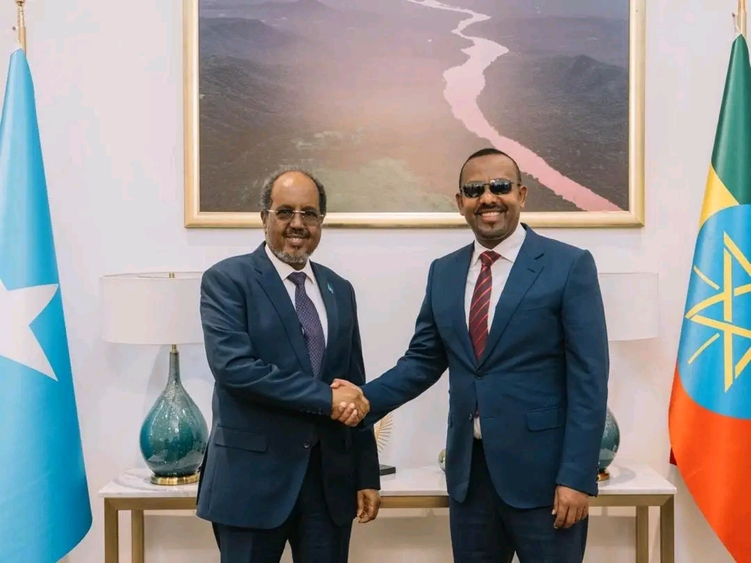 Prime Minister Abiy Ahmed Holds Talks with Somali President Hassan Sheikh Mohamud in Addis Ababa.